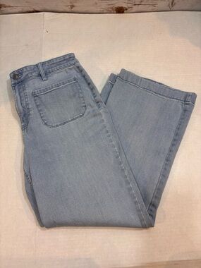 Candace Cameron Bure Light Wash Wide Leg Jeans